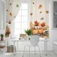 thumbnail image 5 of Fsddascl Orange Pumpkin Fall Blackout Curtains for Bedroom/Living Room, Thermal Insulated Kitchen Curtains, Thanksgiving Maple Leave Beige Grommet Darkening Window Treatment Drapes 52"x84"x2, 5 of 6