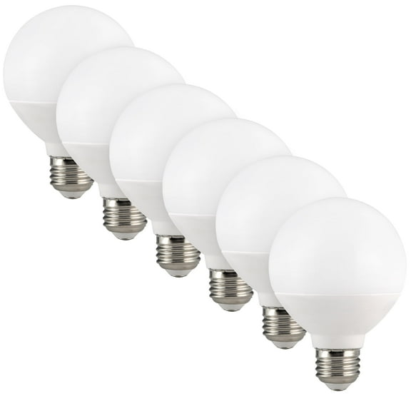 Maxxima G25 LED Light Bulb, 40 Watt Equal, 420 Lumens 2700K Warm White (6 Pack)