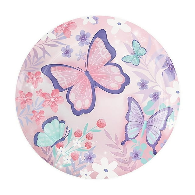 Butterflies Birthday Party Supplies Colorful Tableware Set Of Disposable 7 Inch Plates 10pcs 9 Inch Plates 10pcs Tableware Napkins 20pcs Tableware