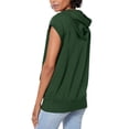 thumbnail image 2 of Short Sleeve Sport Zipper Vest Hoodies Women Hooded Tops, 2 of 2