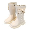 thumbnail image 6 of Fozruso Girls Boots Bowknot Long Boots For Kids Warm High Top With For Autumn And Winter 2 12 Years,Sizes 8.5(2-2.5 Years), 6 of 6