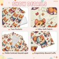 thumbnail image 4 of Pajama Set Cute Corgi Wearing Small Scarves Button-up Short-sleeved Shorts 2 Piece Casual Sleepwear, 4 of 7