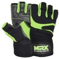 thumbnail image 4 of Weightlifting Gloves with Integrated Wrist Wrap Support Half Finger Body Building Gym Glove Green XX-Large, 4 of 7