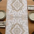thumbnail image 5 of Table Runners 120 Inches Long Dress Scarves, Brown Boho Farmhouse Coffee/Dining/Kitchen Table Runner for Living Room, Vintage Abstract Art Floral Ethnic Tribe 13x120 Inch, 5 of 9