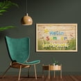 thumbnail image 2 of Lifestyle Wall Art with Frame, Hello Summer Words on a Wooden Board with Flowers Starfish Shell Design, Printed Fabric Poster for Bathroom Living Room, 35" x 23", Sand Brown Green, by Ambesonne, 2 of 2