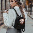 thumbnail image 3 of Eheartsgir Elephant Floral Mini Backpack for Walk Daily, Lightweight Everyday Carry Small Backpack Polyester with Adjustable Shoulder Bag Mini Purse, 3 of 8