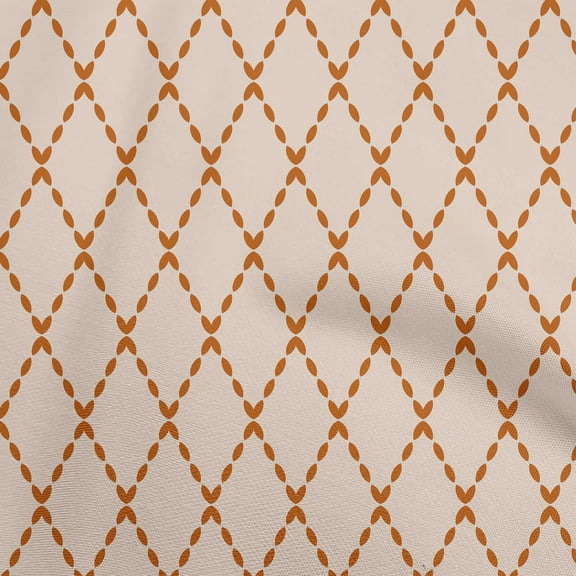 oneOone Georgette Viscose Light Beige Fabric Argyle Diy Clothing Quilting Fabric Print Fabric By Yard 42 Inch Wide