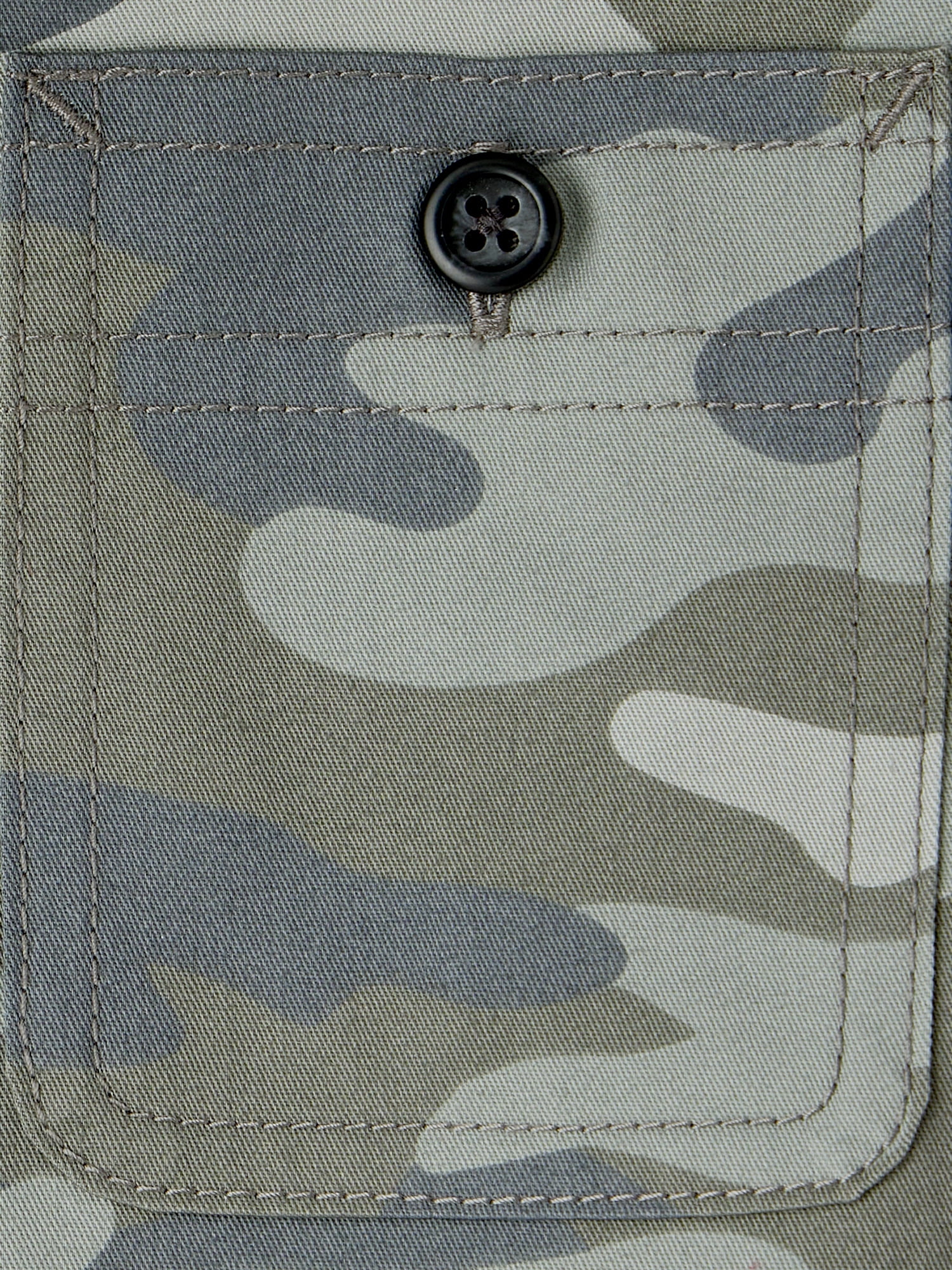 The Children's Place Boys Long Sleeve Camo Hooded Button Up Shirt, Sizes XS-XXL