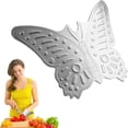 thumbnail image 2 of CMrtew Butterfly Finger Guard for Cutting aid, Kitchen Tool, Stainless Steel Knife Protector, Adjustable Hand Protect Fingers, Avoid Hurting, Slicing and Chopping, Silver, 2 of 6