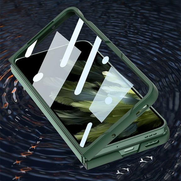 Allytechgroup OnePlus Open Case with Build-in Screen Protector, Full Body Protective Shockproof Slim Fit Back Cover Bumper Phone Case for OnePlus Open 2023 7.82" - Green