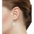 thumbnail image 2 of 925 Sterling Silver Earring For Women White Genuine Mother Of Pearl Gemstone Silver Drop Dangle Earrring April Birthstone Fashion Silver Earring Halloween Gift For Wife 925 Silver Gemstone Jewelry, 2 of 4