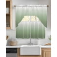 thumbnail image 2 of Sage Green Ombre Kitchen Curtain and Valance Set 3 Pieces, Rod Pocket Short Tier Curtains 36 Inch Length, Modern Sage Green Abstract Art Swag Topper Small Window Treatment for Cafe Bathroom Bedroom, 2 of 6