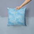 thumbnail image 2 of Watercolor Geometric Cirlce on Blue Fabric Decorative Pillow, 2 of 4