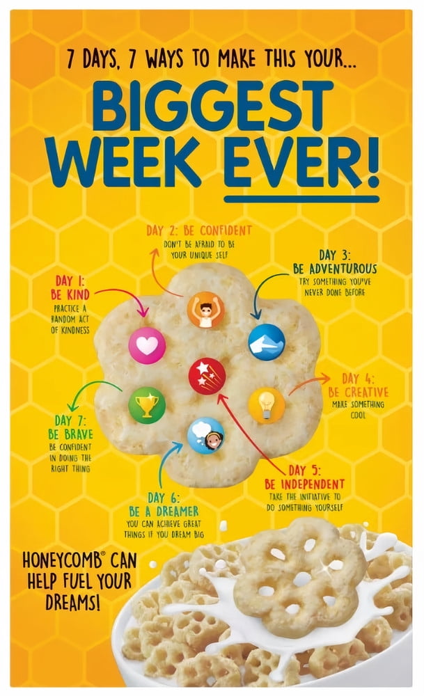 Post Honeycomb Cereal Honey Flavored Cereal 19 oz (Pack of 4)