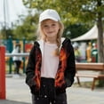 thumbnail image 4 of Uorisanigo Fire Wolf Kids Zip Up Hooded Hoodies Soft Athletic Sweatshirt Long Sleeve Shirts Tops Zipper Hoodies Jacket Casual Athletic Hoodie Tops for Boys and Girls, 4 of 7