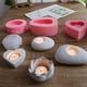 thumbnail image 1 of Handmade DIY Lotus Heart-shaped Candle Mold Candlestick Cement Concrete Silicone Aromatherapy Plaster Drop Glue OrnamentsCChina He Qiyong unisex, 1 of 1