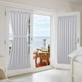 thumbnail image 2 of French Door Curtains for Door Windows, Light Filtering Curtains with Rod Pocket for Front Sidelight Door, Living Room and Kitchen, 1 Panel with Tieback, 2 of 6