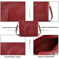 thumbnail image 3 of Bolso bandolera con borlas de piel para niña Cartera para mujer Bolso de hombro diario, 3 of 5