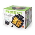 Presto 5Qt Dual Basket Pro Fry Immersion Element Black Deep Fryer 05489