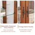 thumbnail image 6 of Miniyam Curio Display Cabinet with Light & Tempered Glass Doors, Oak, 6 of 11
