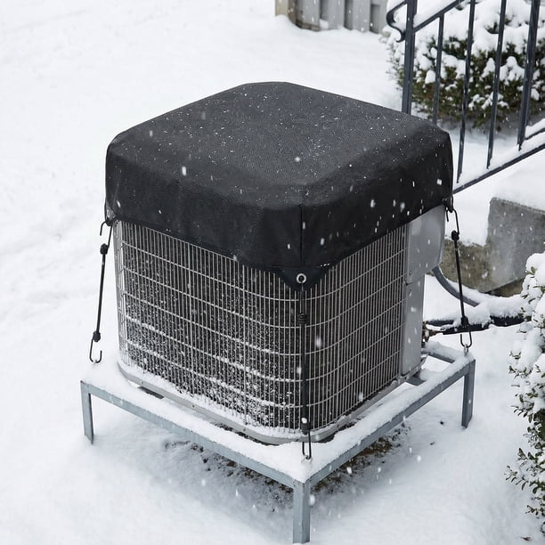 Cubierta protectora de plástico para unidad exterior de aire acondicionado de invierno