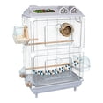 thumbnail image 2 of Outdor Large Wrought Bird Cage With Stand Detachable Rolling Flight Aviary For Finches, 2 of 6