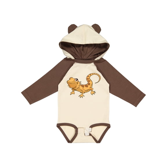 Inktastic Cute Bearded Dragon Boys or Girls Long Sleeve Baby Bodysuit