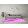 thumbnail image 3 of Ahgly Company Indoor Round Patchwork Pink Transitional Area Rugs, 3' Round, 3 of 4