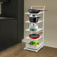 thumbnail image 6 of 5-Tier Adjustable Pan Pot Rack Pot Holder for Kitchen Storage Organizer with Wheel, 6 of 12
