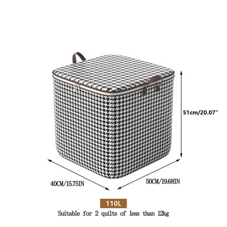 Large Capacity Folding Clothes Storage BagPortable Wardrobe Sorting Clothes Storage Box with Handle Zipper for Home Comforters  Blankets  Pillows  Plush Toys  Jackets Laundry Or Pet Supplies