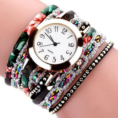 amousa Watch Watches Women Popular Quartz Watch Luxury Bracelet Flower Gemstone Wristwatch