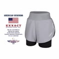 thumbnail image 3 of Exxact Sports 2 in 1 Shorts Women - Athletic Shorts with Spandex Underneath, Dry Fit Running Shorts with Pockets Women (Gray Silver, AXS), 3 of 7