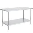 thumbnail image 1 of VEVOR Stainless Steel Work Prep Table Commercial Worktable Food Prep 30x60x34in, 1 of 9