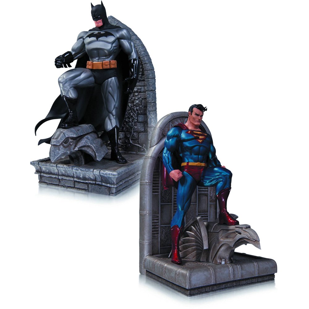 DC Comics Superman and Batman Bookends