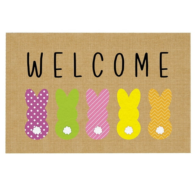 New Hot Easter Floor Mats Polyester Material Wear-Resistant Non-Slip Eco-Friendly Unique Design Easy to Clean for Doorways Kitchen Living Room Easter Decor