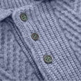 thumbnail image 3 of NTACZA Gray Men's Sweater Button Up Long Sleeve Cable Knit Polos Solid Pullover Classic Fit Sweaters Men's Jumper 3XL, 3 of 9