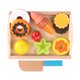 thumbnail image 1 of Juguete de simulación de comida de madera para niños en edad preescolar, juego de rol clásico, casa de juego para cortar comida, regalo para niños Desierto 9pcs, 1 of 8