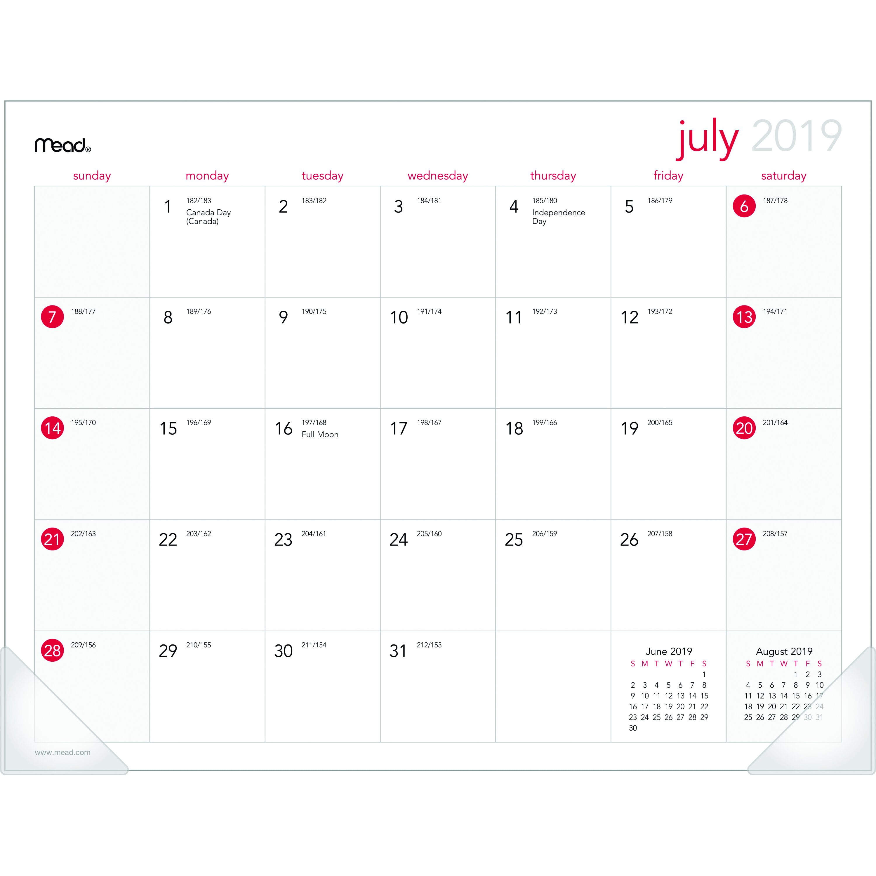 Mead Basic Academic Mini Monthly Desk Pad Calendar 11 X 8 1 2
