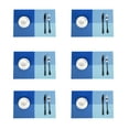 thumbnail image 1 of Jaritto Dining Table Placemat Set of 6 Vinyl Washable Non-Slip Heat Resistant Decor Restaurant Dining Room (Blue), 1 of 4