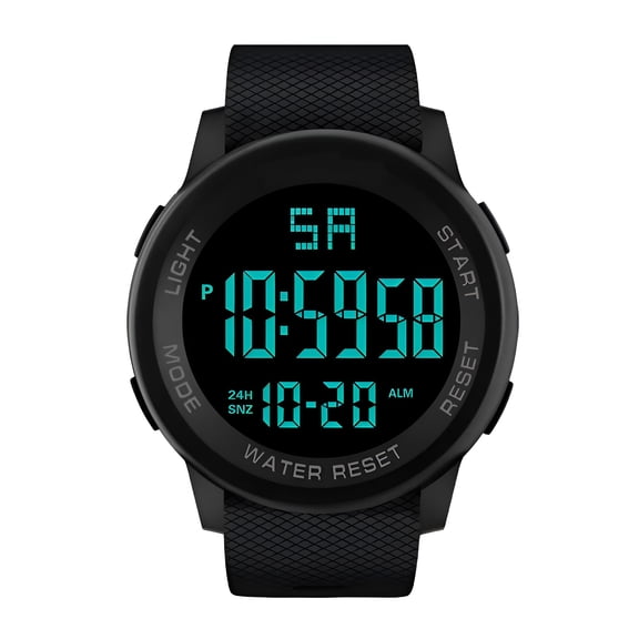 DESIGNICE Men's Military Digital Watch,Cyan Analog Sport LED Waterproof