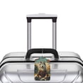 thumbnail image 3 of Rocae Forest Maple Leaf Husky for Leather Luggage Baggage Tags ID Label Privacy Cover ID Label with Stainless Steel Loop and Address Card, 3 of 5