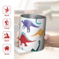 thumbnail image 5 of 12oz Coffee Tumblers Colorful Cartoon Dinosaurs Pattern Stainless Steel Vacuum Insulated Travel Tumbler Coffee Cups Mug with Lid and Straw with Cleaning Brush for Cold & Hot Drinks, 5 of 5
