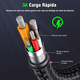 thumbnail image 3 of Cable Tipo C 2m Usb C A Usb A 3a Cable Carga Rapid Negro, 3 of 5