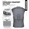 thumbnail image 3 of Exxact Sports Defender Adult Padded Football Shirt - Football Rib Protector with Shoulder & Spine Football Pads, 5-Pad Football Compression Shirt (Gray, Adult Small), 3 of 7