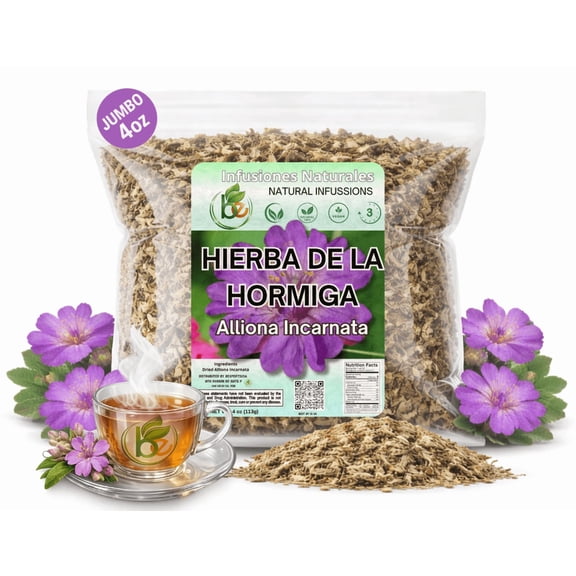 Hierba de la Hormiga Herbal Tea (4 oz) – 100% Natural Dried Allionia incarnata – Traditional Desert Botanical Infusion – Wildcrafted Loose Leaf – Caffeine-Free, Vegan, Non-GMO