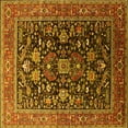 thumbnail image 1 of Ahgly Company Indoor Square Oriental Yellow Industrial Area Rugs, 5' Square, 1 of 4