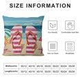 thumbnail image 5 of Qinduosi Outdoor Waterproof Pillow Covers for Patio Furniture Summer Beach Decorative Throw Pillow Cover Life Is Better in Pillowcases Set of Cushion Case for Sofa Couch Chair Home Decor White, 5 of 5