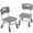 Dark Gray, variant on Shininglove Set of 2 Kids Chairs with Adjustable Height & Non-Slip Legs, for 2-6 Years Old Boys Girls