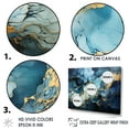 thumbnail image 3 of Designart "Swirling Blue Gold Cyclone I" Storms Wall Art Prints, 3 of 7
