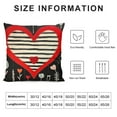 thumbnail image 5 of COMIO  Valentine's Day Red Love Heart Decorative Throw Pillow Covers, Black White Buffalo Plaid Check Stripes Porch Outdoor Home Decor, Anniversary Wedding Holiday Farmhouse Cushion Case, 5 of 5